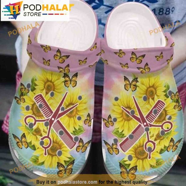 Hairstylist Lovers Butterfly 3D Funny Crocs Crocband