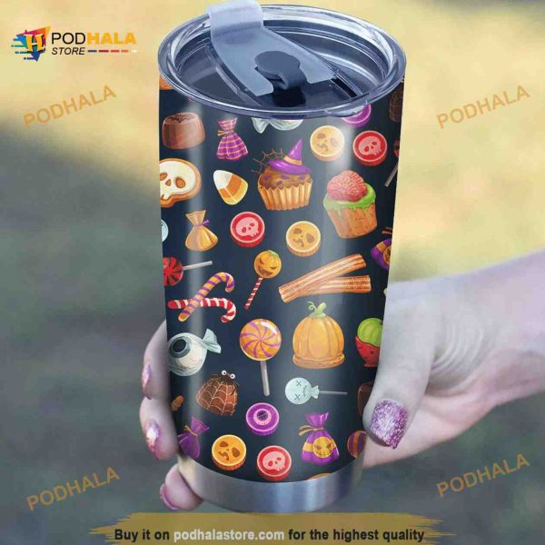 Halloween Candy Pattern Stainless Steel Cup Coffee Tumbler