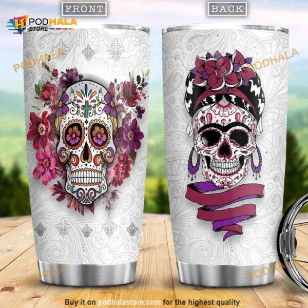 Halloween Colorful Skull Stainless Steel Cup Coffee Tumbler