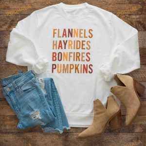 Halloween Costume Flannels Hayrides Bonfires Pumpkins Halloween Shirt
