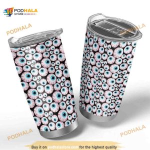 Halloween Creppy Eyes Gift Travel Coffee Tumbler