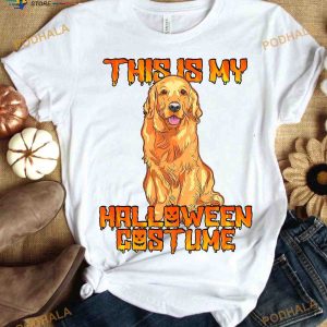 Halloween Golden Retriever This Is My Halloween Costume Shirt