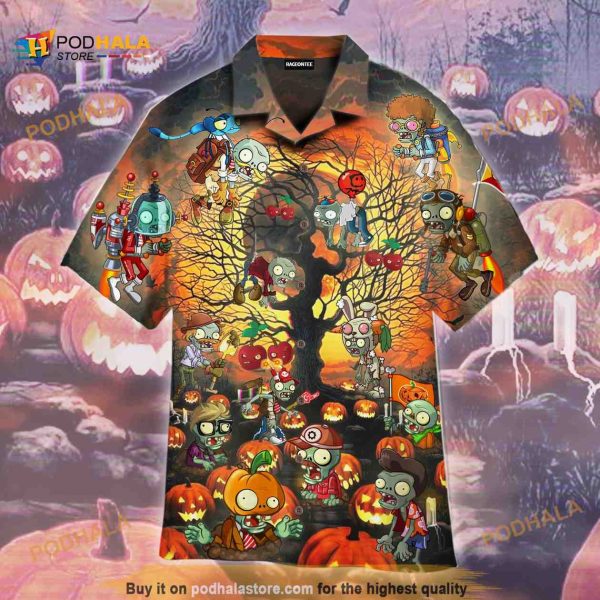 Halloween Night Zombie Halloween Hawaiian Shirt, Halloween Gifts Ideas