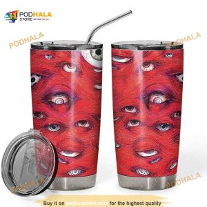 Halloween Satanic Eyes Gift Travel Coffee Tumbler
