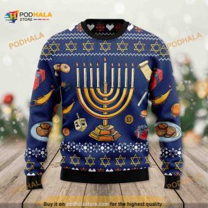 Hanukkah Jewish Hanukkah Ugly Xmas Sweater