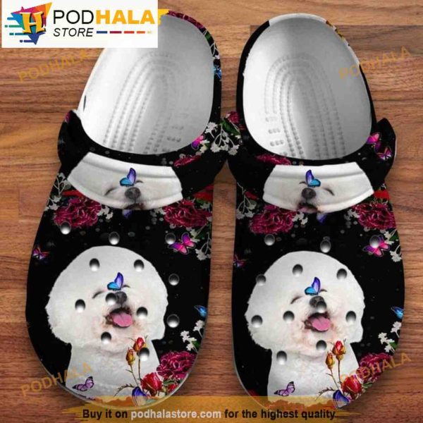 Happy Bichon Smile Dog In 3D Funny Crocs Crocband