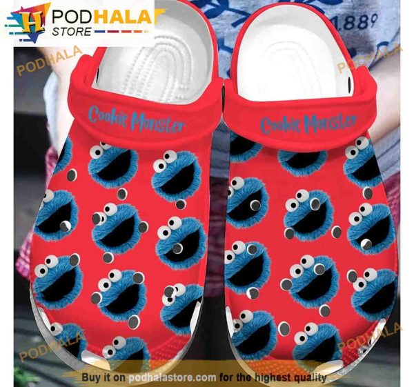 Happy Cookie Monster Muppet 3D Funny Crocs Crocband