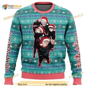 Happy Dub Cast Jujutsu Kaisen Anime Ugly Wool Knitted Sweater