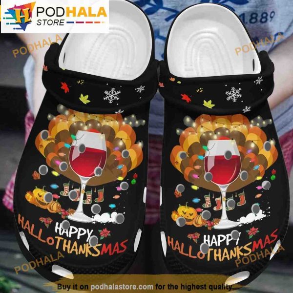 Happy Hallothanksmas 3D Funny Crocs Crocband