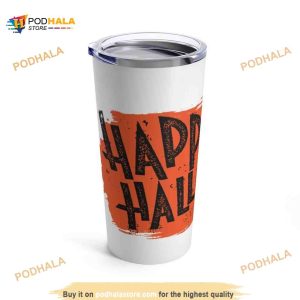 Happy Halloween Fall Spooky Bat Autumn Coffee Tumbler
