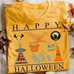 Happy Halloween Ghost Galaxy Space Moutain Halloween Shirt