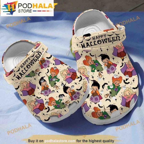 Happy Halloween Hocus Pocus 3D Funny Crocs Crocband Clogs