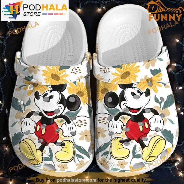 Happy Mickey Sunflower 3D Funny Crocs Crocband
