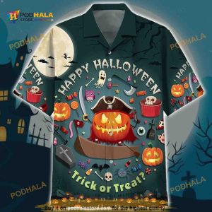 Happy Pumpkin Halloween Trick Or Treat Halloween Hawaiian Shirt