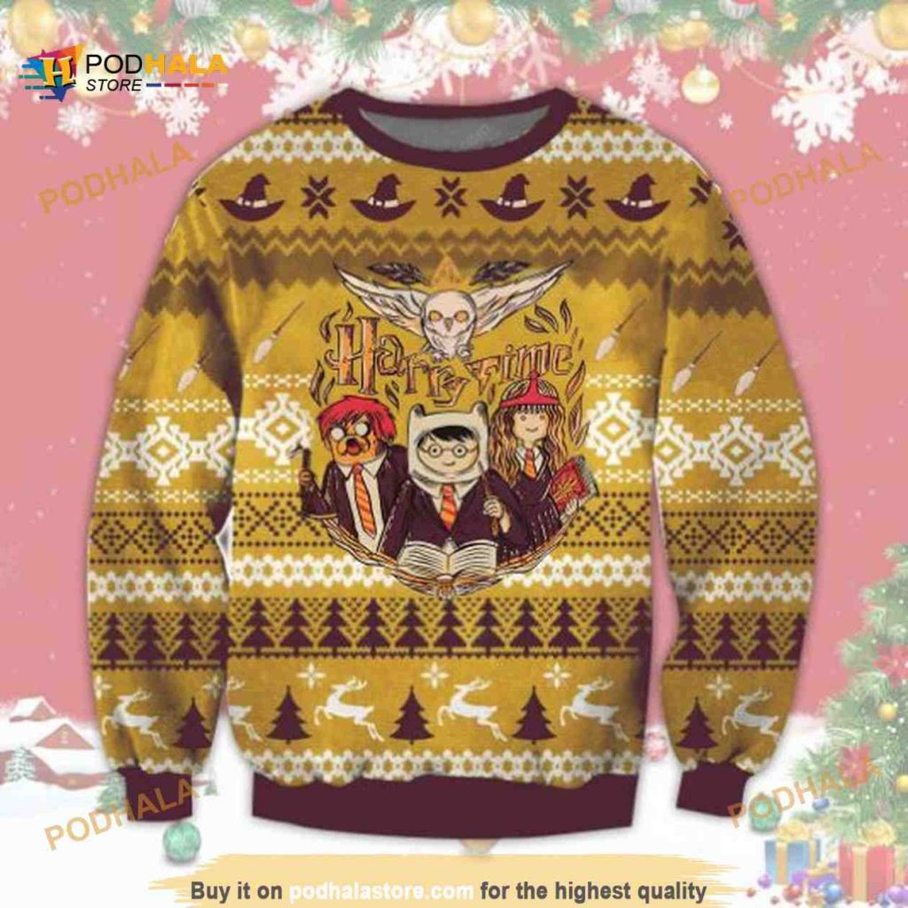 Harry Potter Adventure Time Funny Ugly Wool Sweater Potterhead
