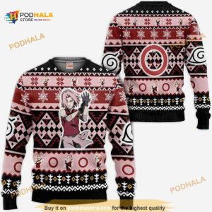 Haruno Sakura Ugly Christmas Custom Xmas Idea Knitted Sweater