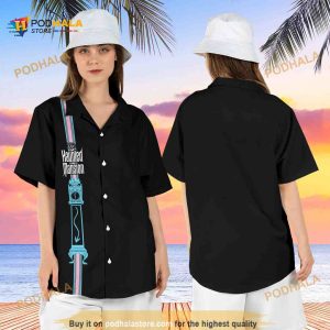 Haunted Mansion Clock Halloween Hawaiian Shirt, Grandfather Clock Hawaii Shirt