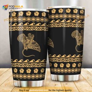 Hawaii Polynesian Manta Stainless Steel Cup Coffee Tumbler