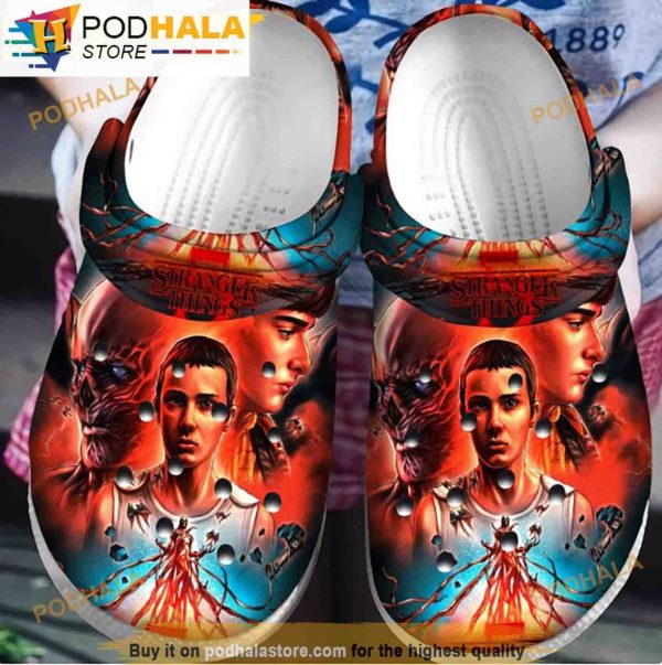 Hawkins Will Fall Stranger Things 5 3D Funny Clog Shoes