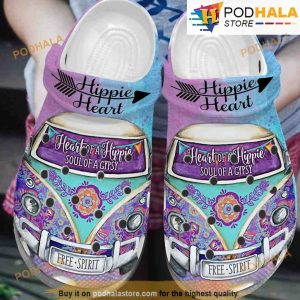 Heart Of A Gypsy Soul Of A Hippie 3D Funny Clog