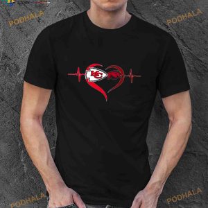 Heartbeat Kansas City Chiefs And Arkansas Razorbacks Shirt