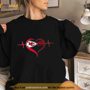 Heartbeat Kansas City Chiefs And Arkansas Razorbacks Shirt 2