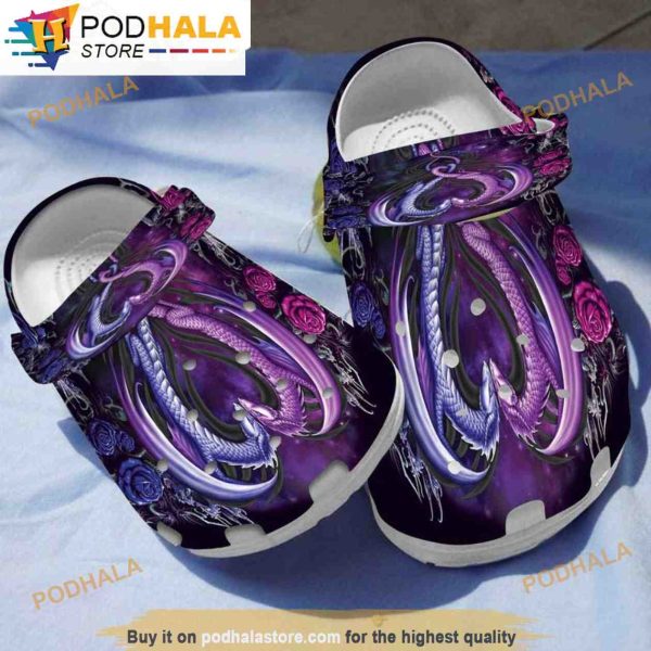 Hearts For Lovers Dragon 3D Funny Clog