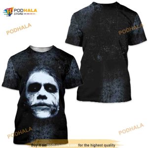 Heath Ledger The Joker 3D Shirt Men's Women's Unisex Acid Wash