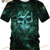 Hehanus Skull Printed Shirt Summer Cool Graphic Fashion