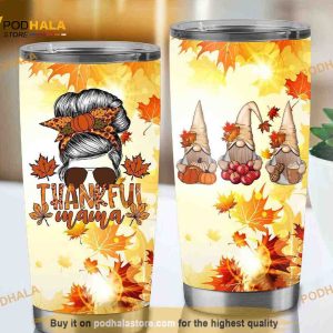 Hello Fall Thankfull Mama Coffee Tumbler Design 2023