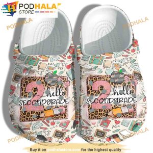 Hello Second Grade Back To School 3D Funny Crocs Clog Shoes