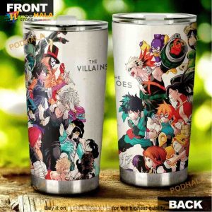 Heroes Vs Villains My Hero Academia Anime Coffee Tumbler