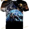 Hgvoetty Unisex 3D Print Shirts Colorful Space Graphic Tee