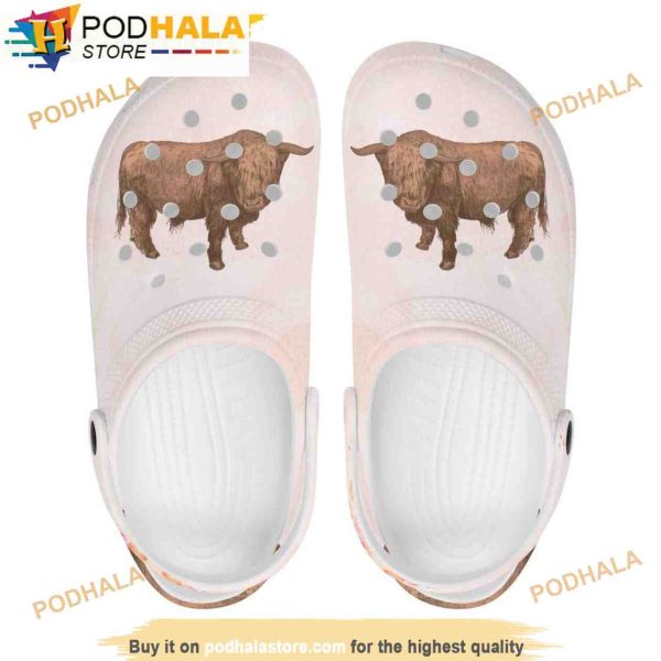 Highlands Cow Women 3D Funny Crocs