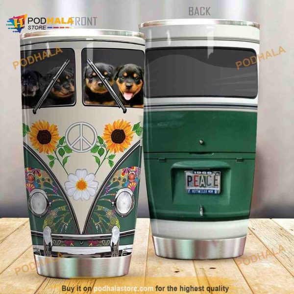 Hippie Bus Stainless Steel Cup Travel Tumbler, Hippe Gift