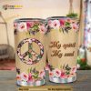 Hippie Flower Stainless Steel Cup Travel Tumbler, Hippe Gift