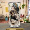 Hippie Sunflower Girl Stainless Steel Cup Travel Tumbler, Hippe Gift