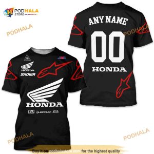 Honda Showa Racing Moto Personalized 3D Shirt