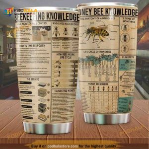 Honey Bee Gift Travel Coffee Tumbler All Over Print 3D