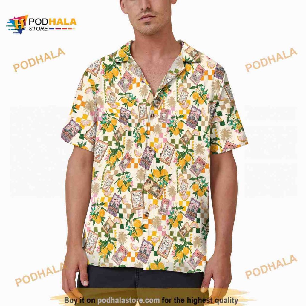 Horror Characters Tarot Card Halloween Hawaiian Shirt, Halloween Gifts Ideas