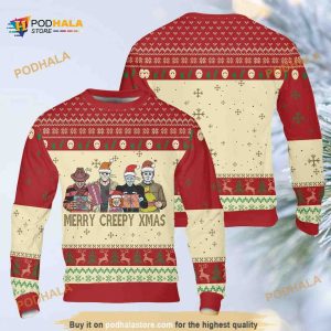 Horror Christmas Halloween Horror Killer Character Ugly Christmas Sweater