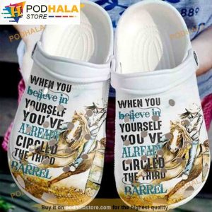 Horse Back Riding 3D Funny Crocs