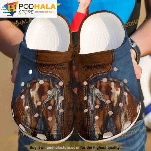 Horse Girl Family Valentines Day 3D Funny Crocs