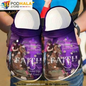 Horse Girl Motivation Purple 3D Funny Crocs