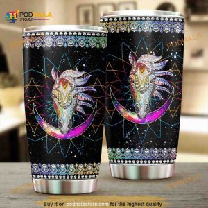 Horse Half Moon Stainless Steel Cup Coffee Tumbler