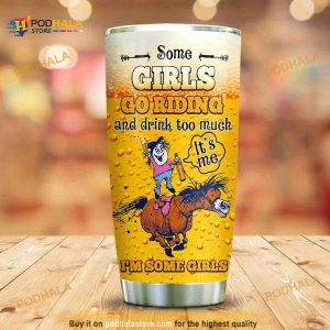 Horse Riding And Beer Girls Gift Travel Coffee Tumbler