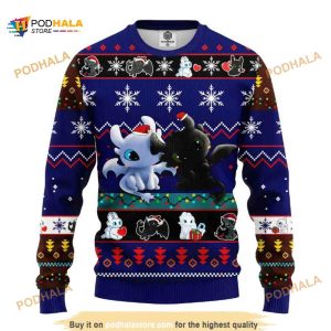 How To Train Your Dragon Toothless Love Funny Ugly Christmas Sweater