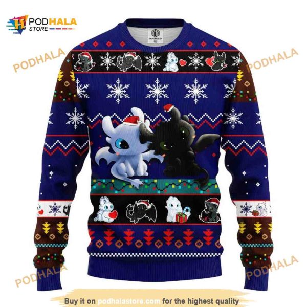 How To Train Your Dragon Toothless Love Funny Ugly Christmas Sweater