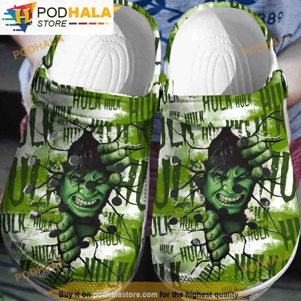 Hulk Broken Wall Avengers 3D Funny Crocs