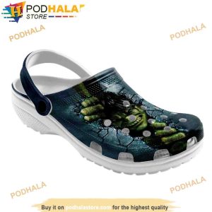 Hulk Broken Wall Avengers 3D Funny Crocs Slippers
